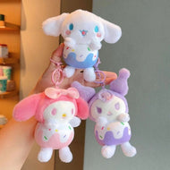 Three colorful Plush Keychains in Sanrio Characters - Tinyminymo 