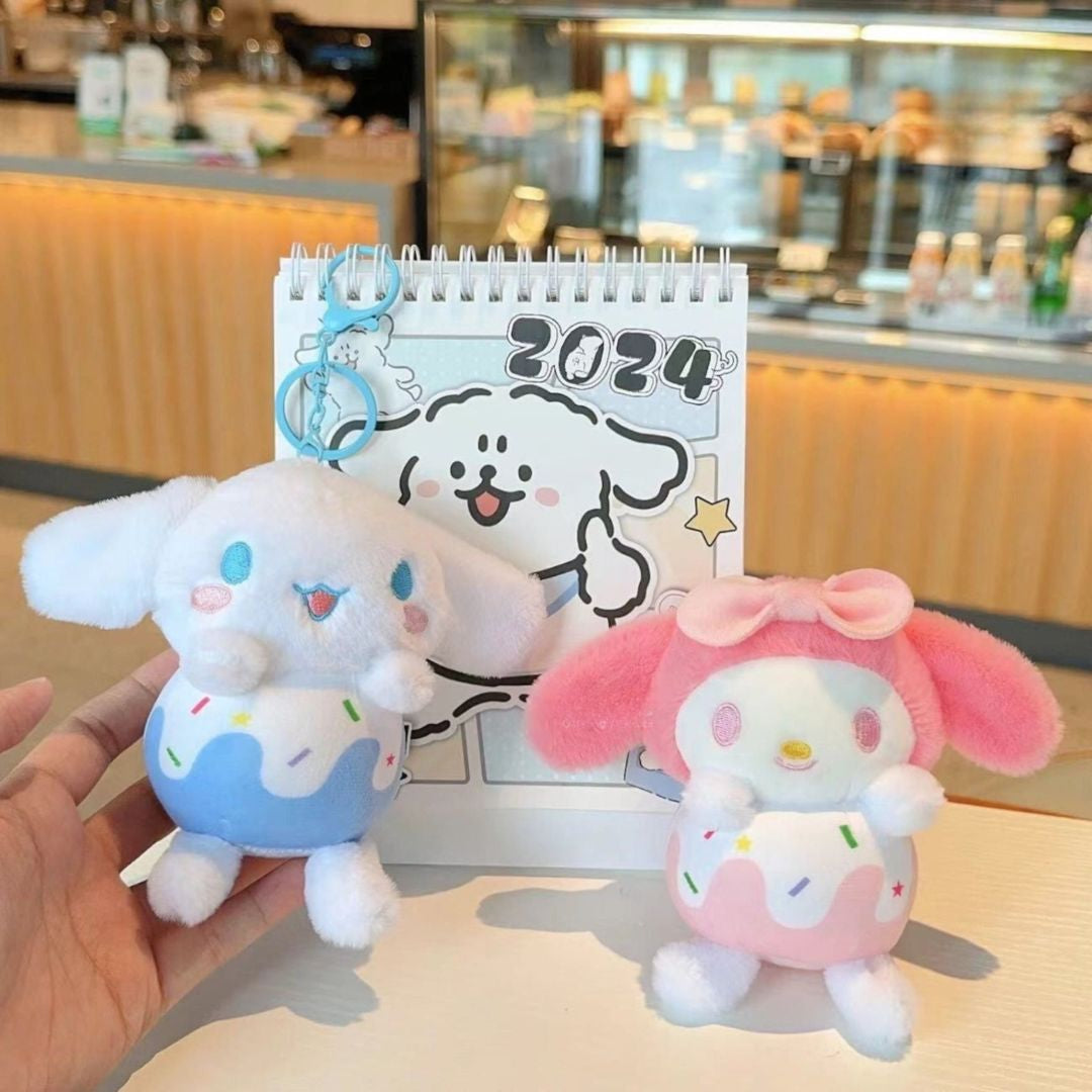 Two Small Plush Keychain in Sanrio Designs - Tinyminymo 