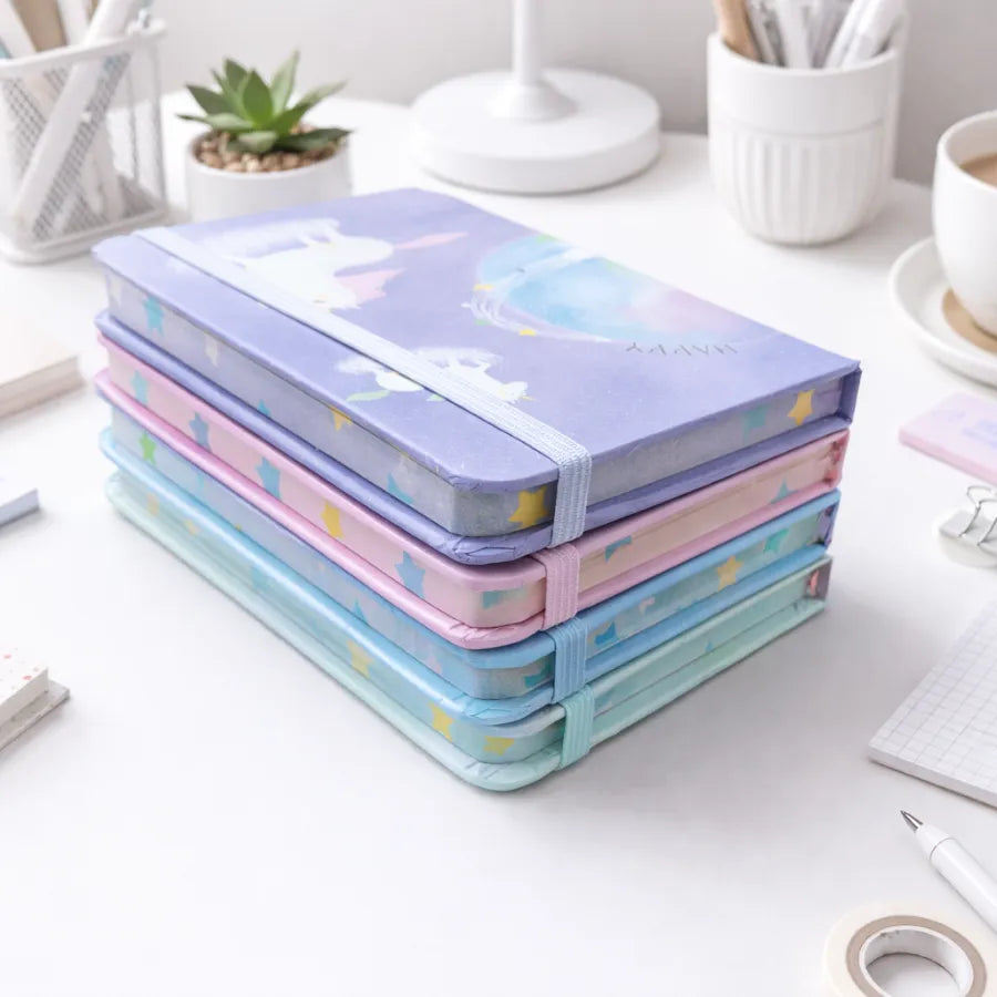 Four Colors Of Unicorn Pocket Diary - Tinyminymo