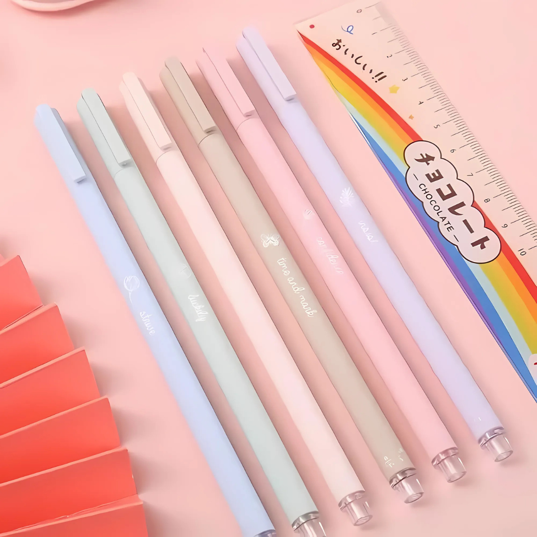 Hello Kawaii Gel Pens - Set of 6 - Tinyminymo