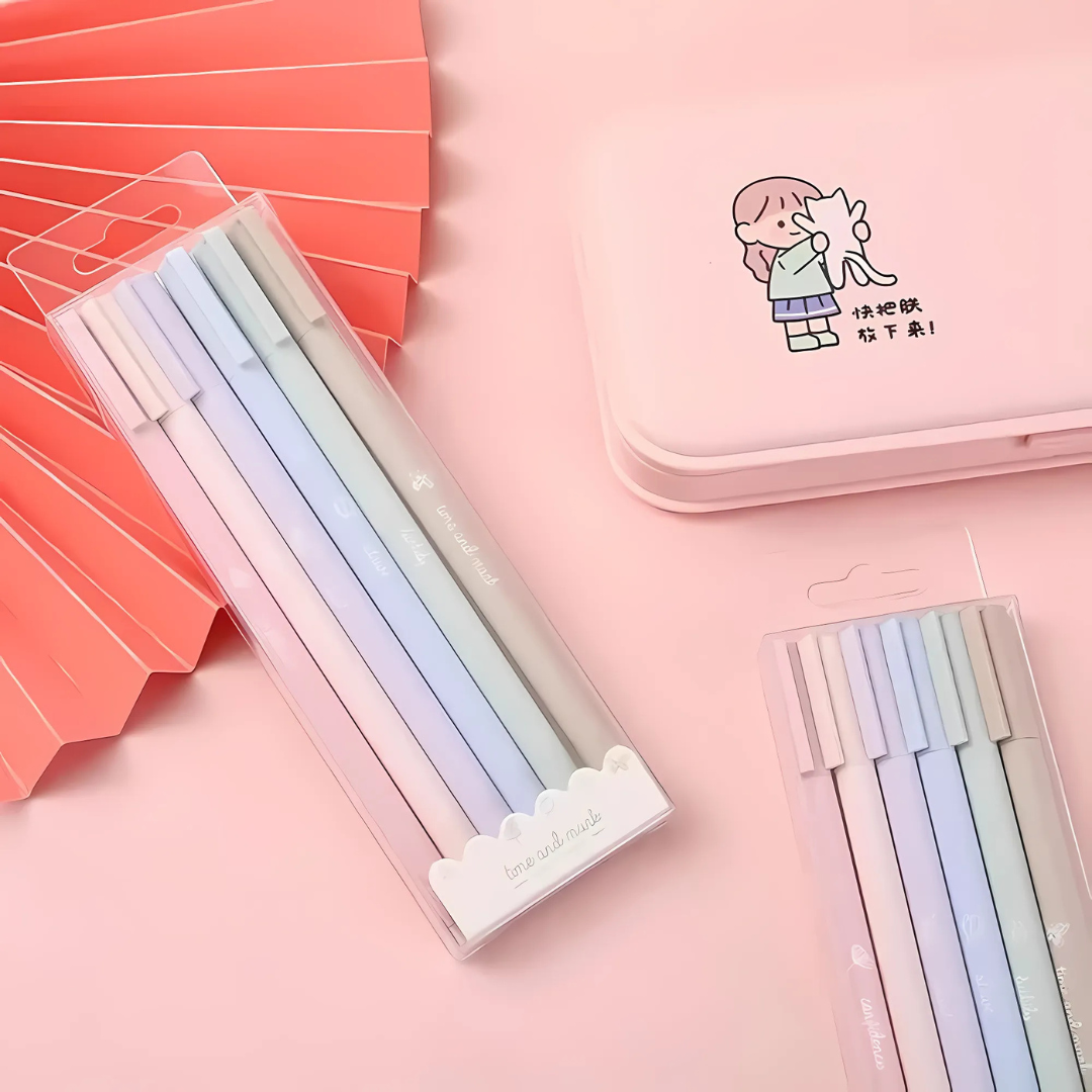 Hello Kawaii Gel Pens - Set of 6 - Tinyminymo