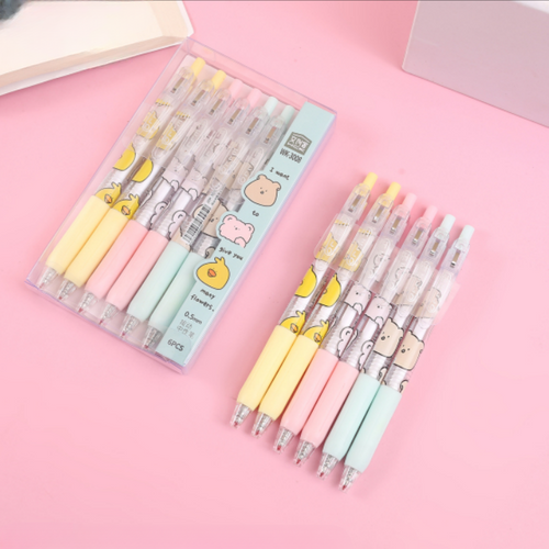 Hello Kawaii Gel Pens - Set of 6 - Tinyminymo