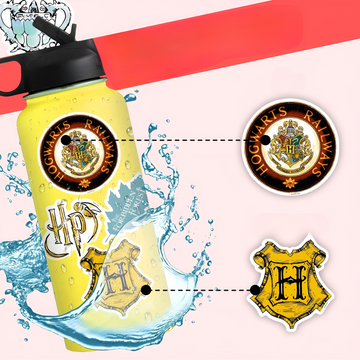 Harry Potter Hogwarts Icons 32oz Water Bottle with Sticker