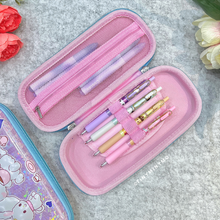 Load image into Gallery viewer, Inside of Holographic Cinnamoroll Smiggle Pouch with stationery Items arranged Inside - Tinyminymo
