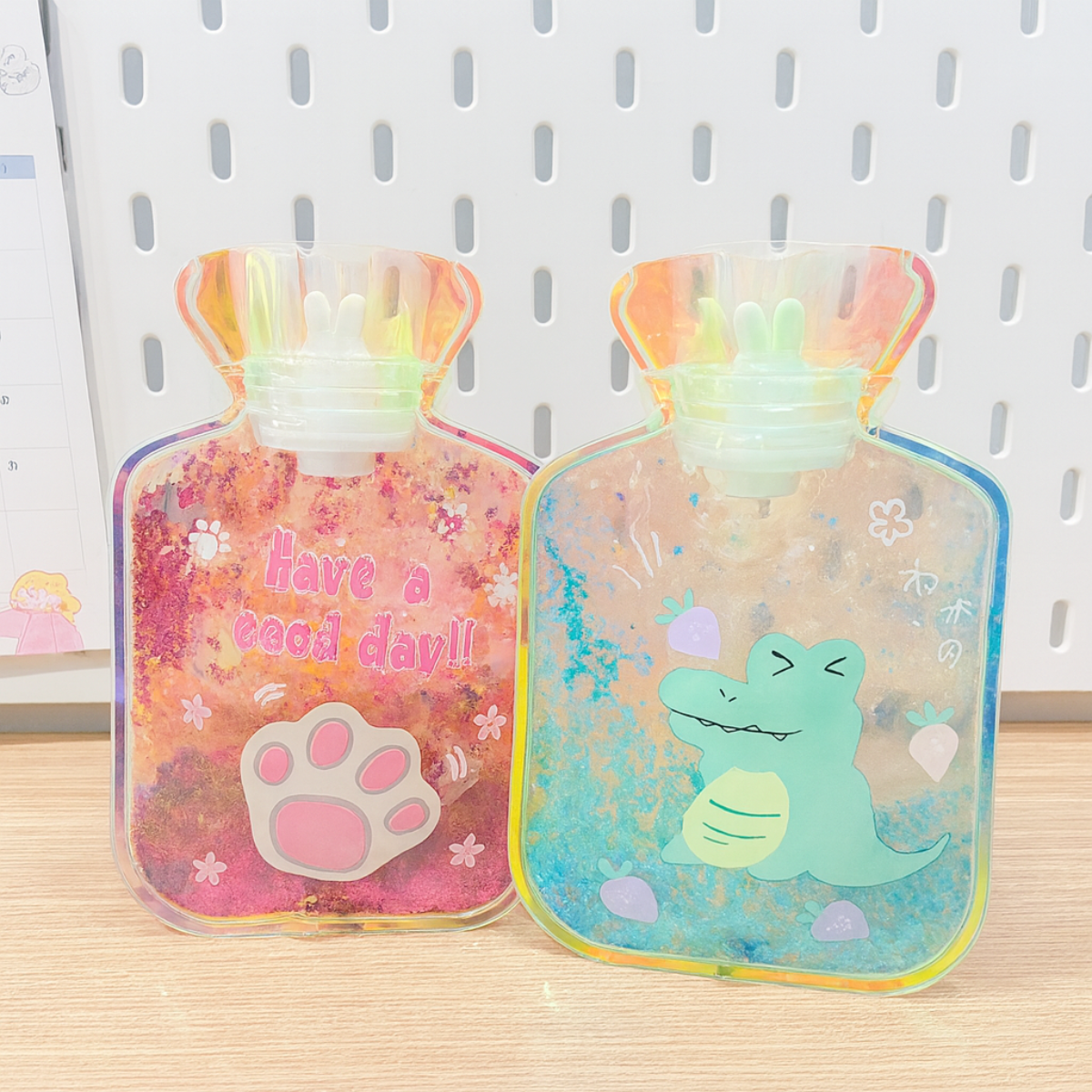 Two Multicolor Holographic Hot Water Bags - Tinyminymo