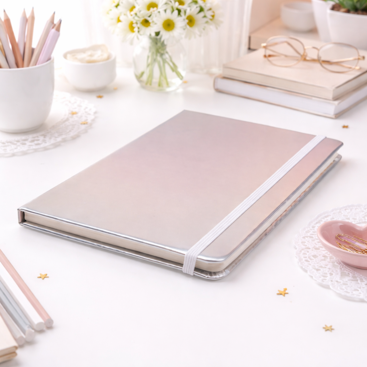 Silver Color Notebook - Tinyminymo