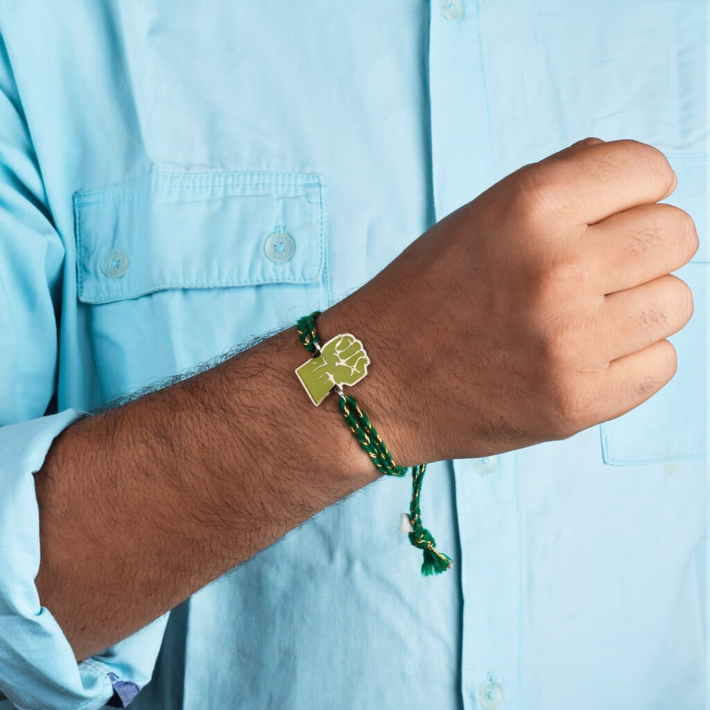 Hulk Hand Metal Rakhi - Tinyminymo
