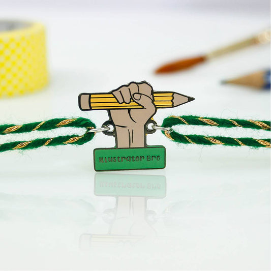 Illustrator Bro Metal Rakhi - Tinyminymo