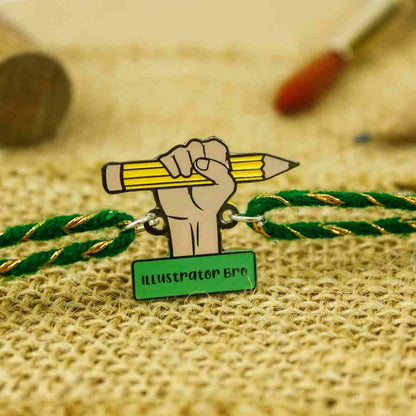 Illustrator Bro Metal Rakhi - Tinyminymo