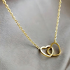 Interlocked Heart Pendant Necklace