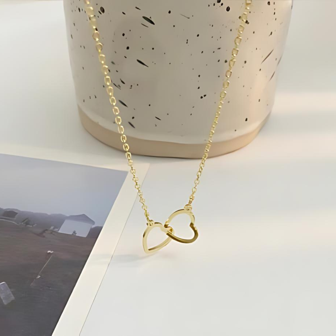 Interlocked Heart Pendant Necklace - Tinyminymo