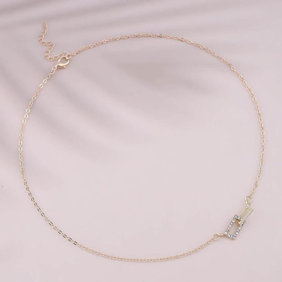 Interlocked Rectangular Pendant Necklace - Tinyminymo