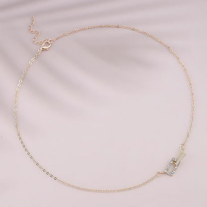 Interlocked Rectangular Pendant Necklace - Tinyminymo