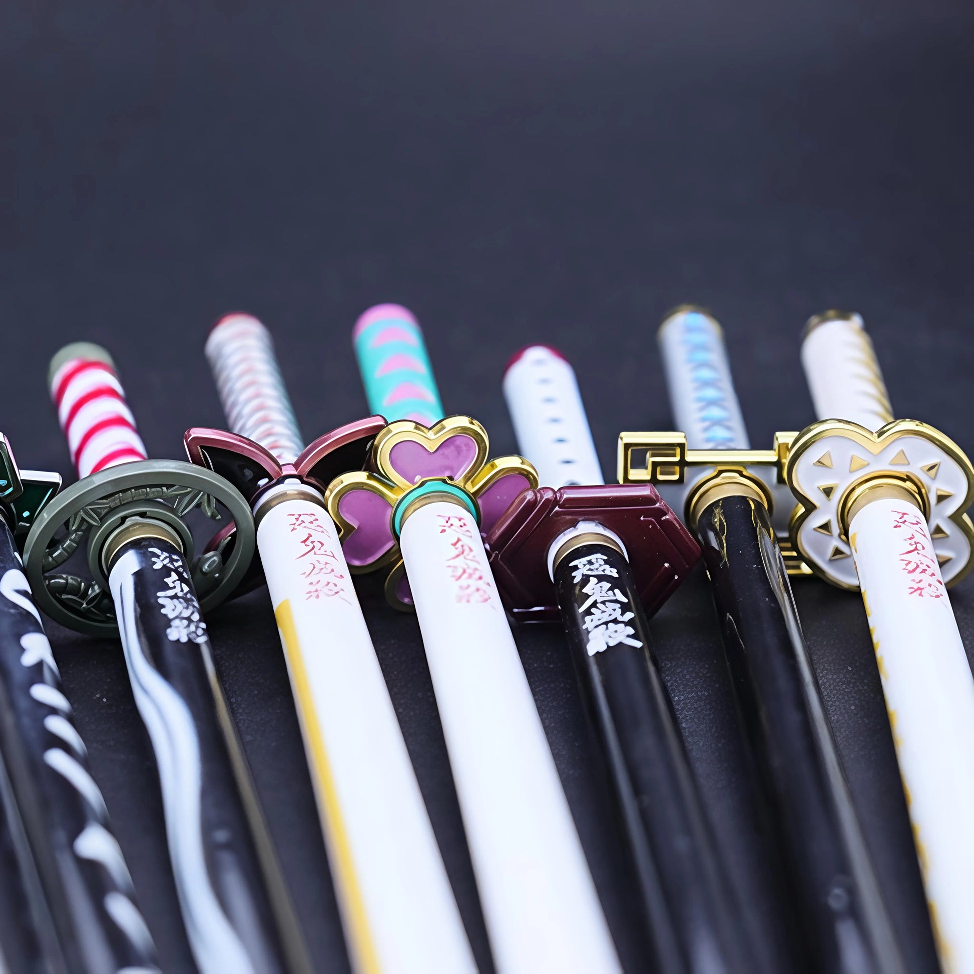 Collection of Katana Pens with Various Designs - Tinyminymo