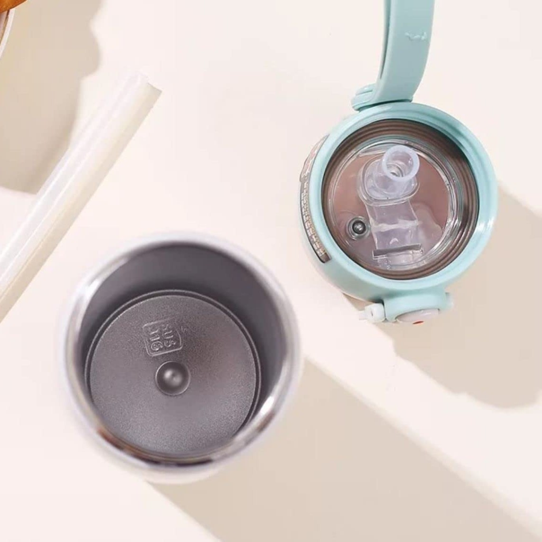 Kawaii Animal Temperature Display Sipper Bottle - Tinyminymo