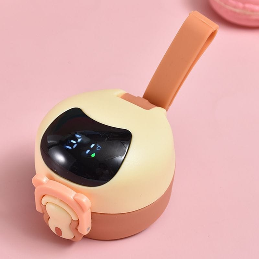 Kawaii Animal Temperature Display Sipper Bottle - Tinyminymo