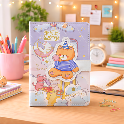 Purple Color Bear Diary - Tinyminymo