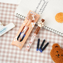 Load image into Gallery viewer, Kawaii Bear Fountain Pen with Refill - Tinyminymo
