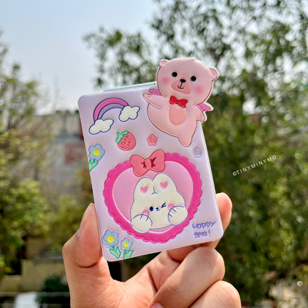 Kawaii Bear Pocket Mirror - Tinyminymo
