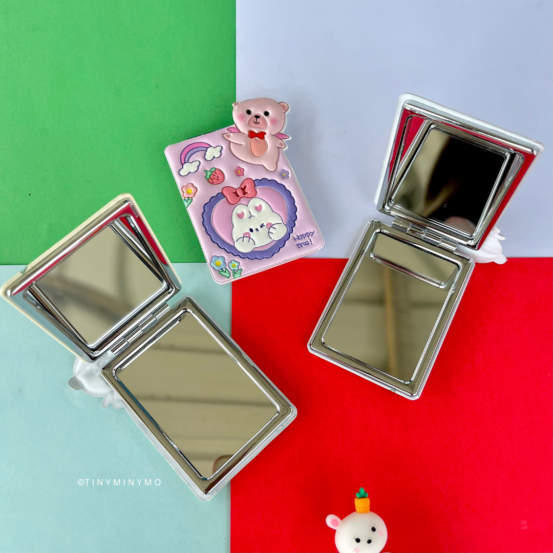 Kawaii Bear Pocket Mirror - Tinyminymo