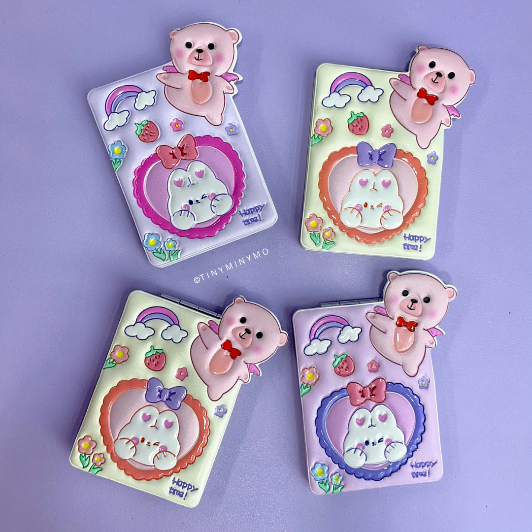 Kawaii Bear Pocket Mirror - Tinyminymo