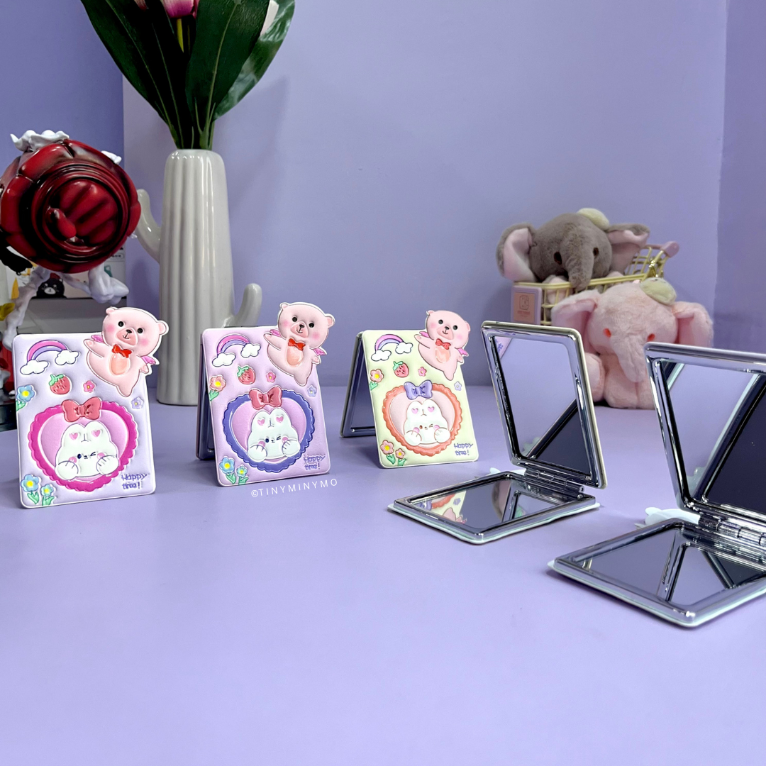 Kawaii Bear Pocket Mirror - Tinyminymo