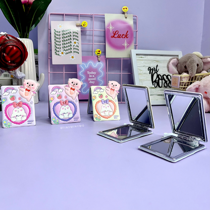 Kawaii Bear Pocket Mirror - Tinyminymo