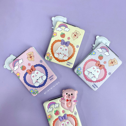 Kawaii Bear Pocket Mirror - Tinyminymo