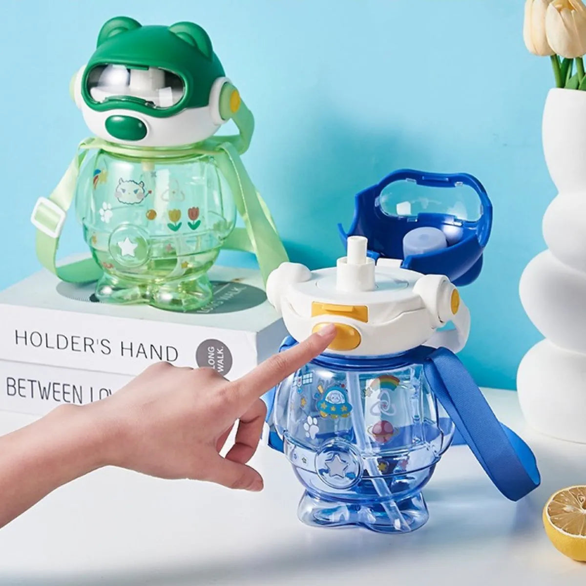Blue and Green Color Water Bottle - Tinyminymo