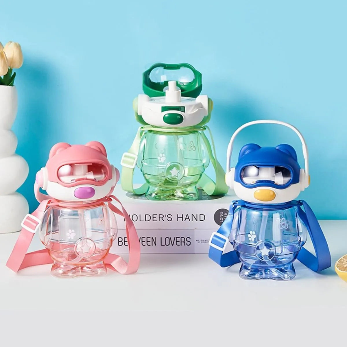 Three Colorful Bear Water Bottles - Tinyminymo