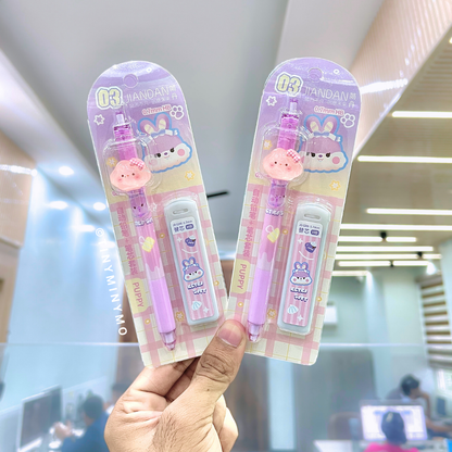 Two Sets of Kawaii Bunny Mechanical Pencil in Bunny Cloud Design - Tinyminymo