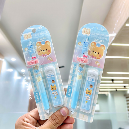 Two Sets of Kawaii Bunny Mechanical Pencil in Bunny Camera Design - Tinyminymo