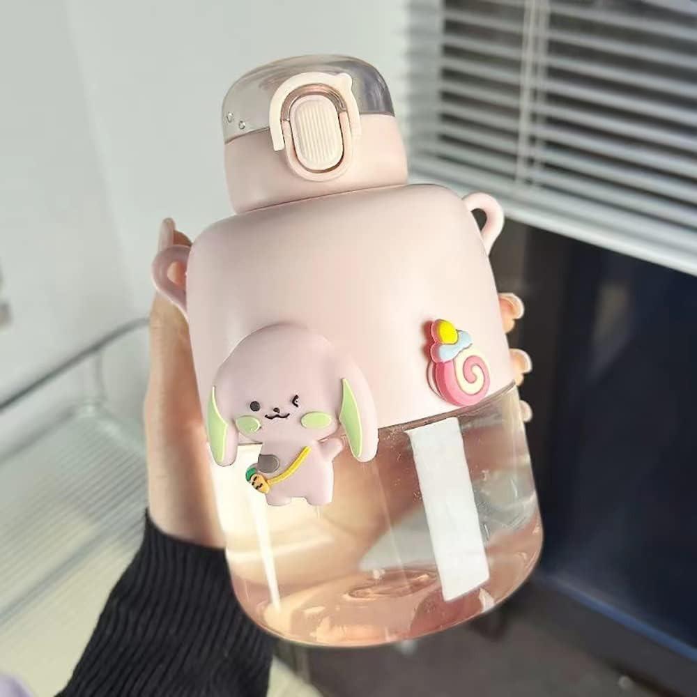 Kawaii Bunny and Bear Sipper Bottle - Tinyminymo