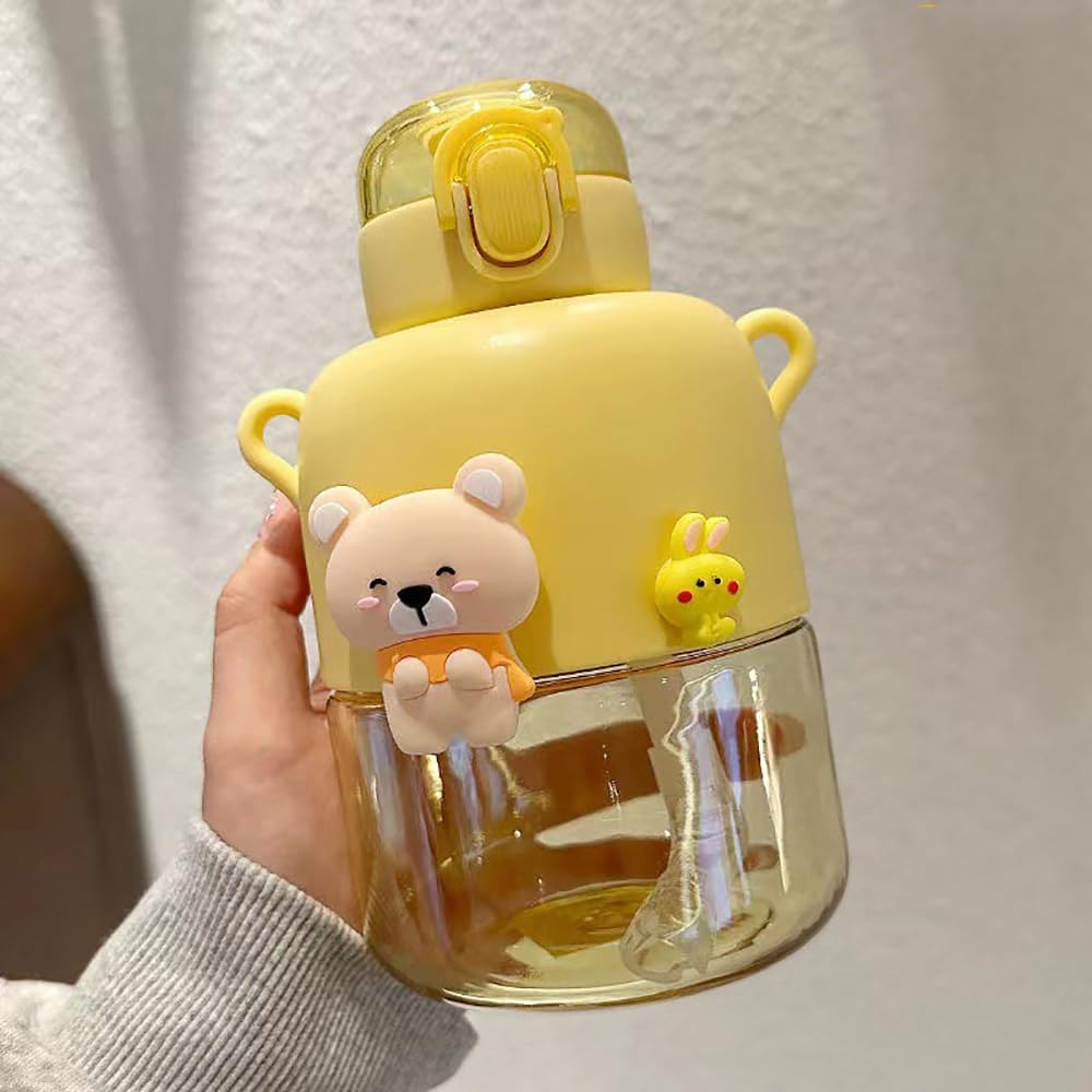 Kawaii Bunny and Bear Sipper Bottle - Tinyminymo