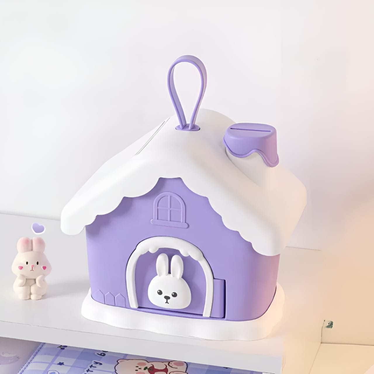 Kawaii Bunny with Stickers Piggy Bank - TInyminymo