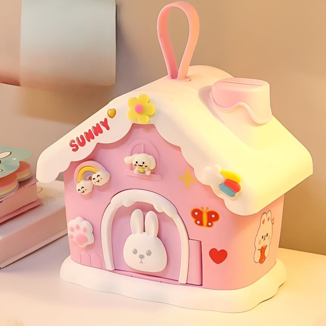 Kawaii Bunny with Stickers Piggy Bank - TInyminymo