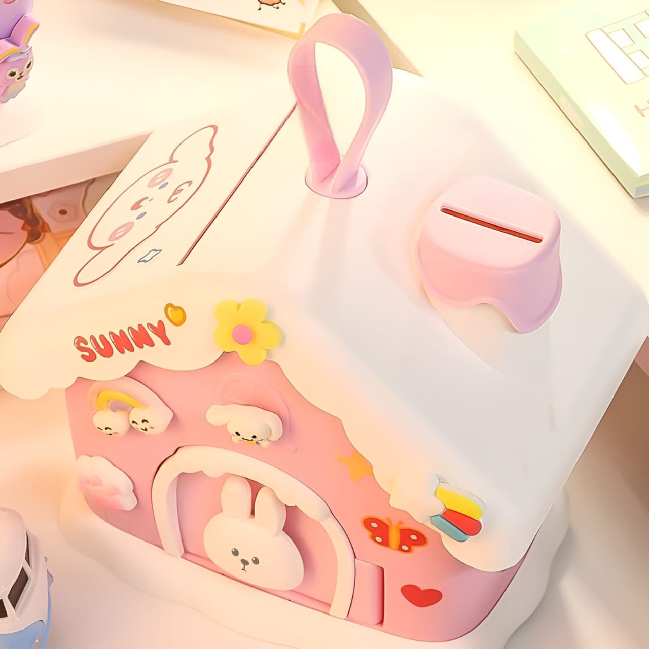Kawaii Bunny with Stickers Piggy Bank - TInyminymo