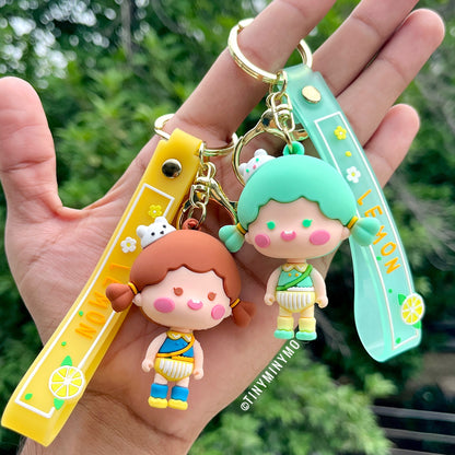 Kawaii Girl 3D Keychain - Tinyminymo