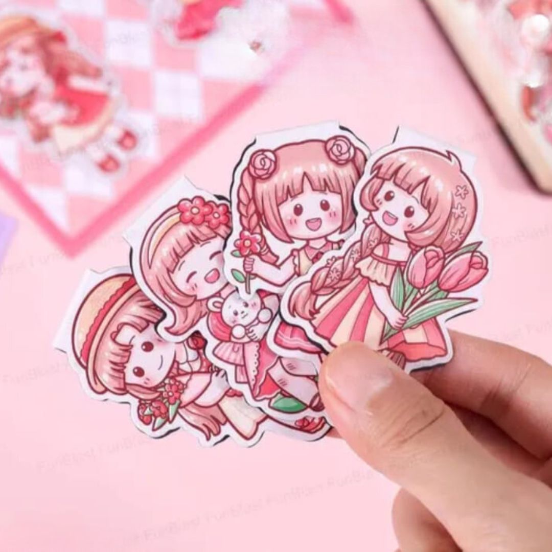 Kawaii Girl Magnetic Bookmark - Tinyminymo
