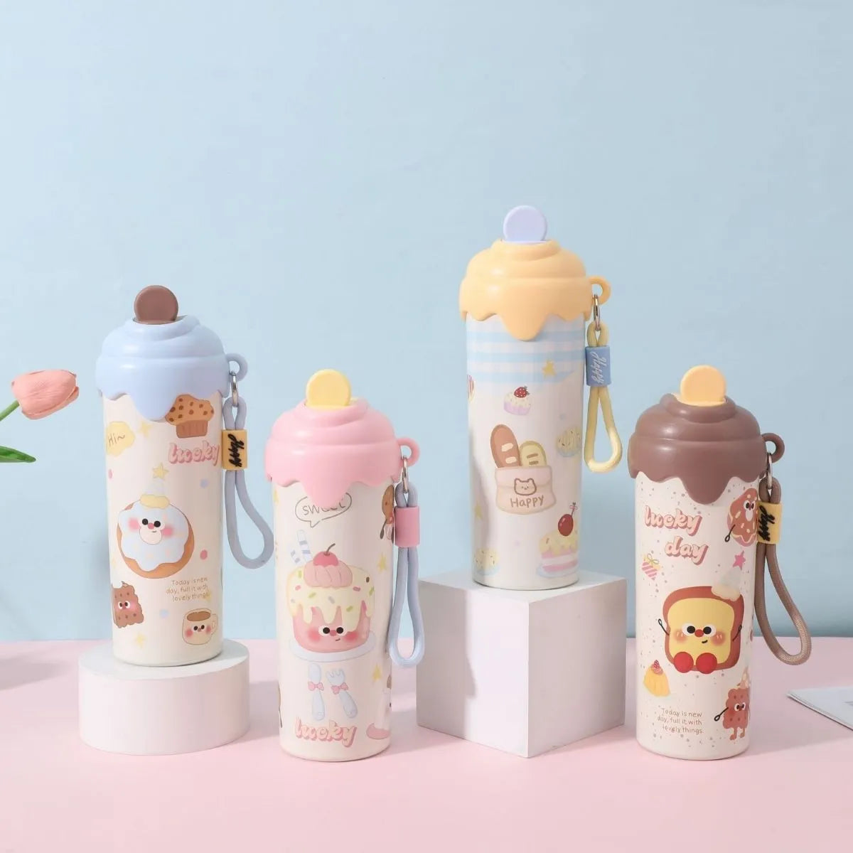 Four Kawaii Ice-cream Water Bottles - Tinyminymo