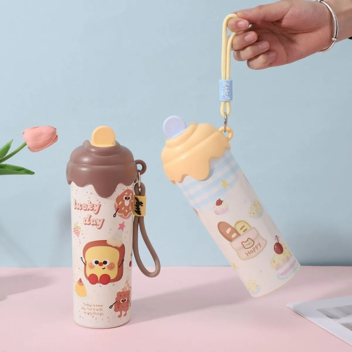Two Kawaii Ice-cream Water Bottles - Tinyminymo