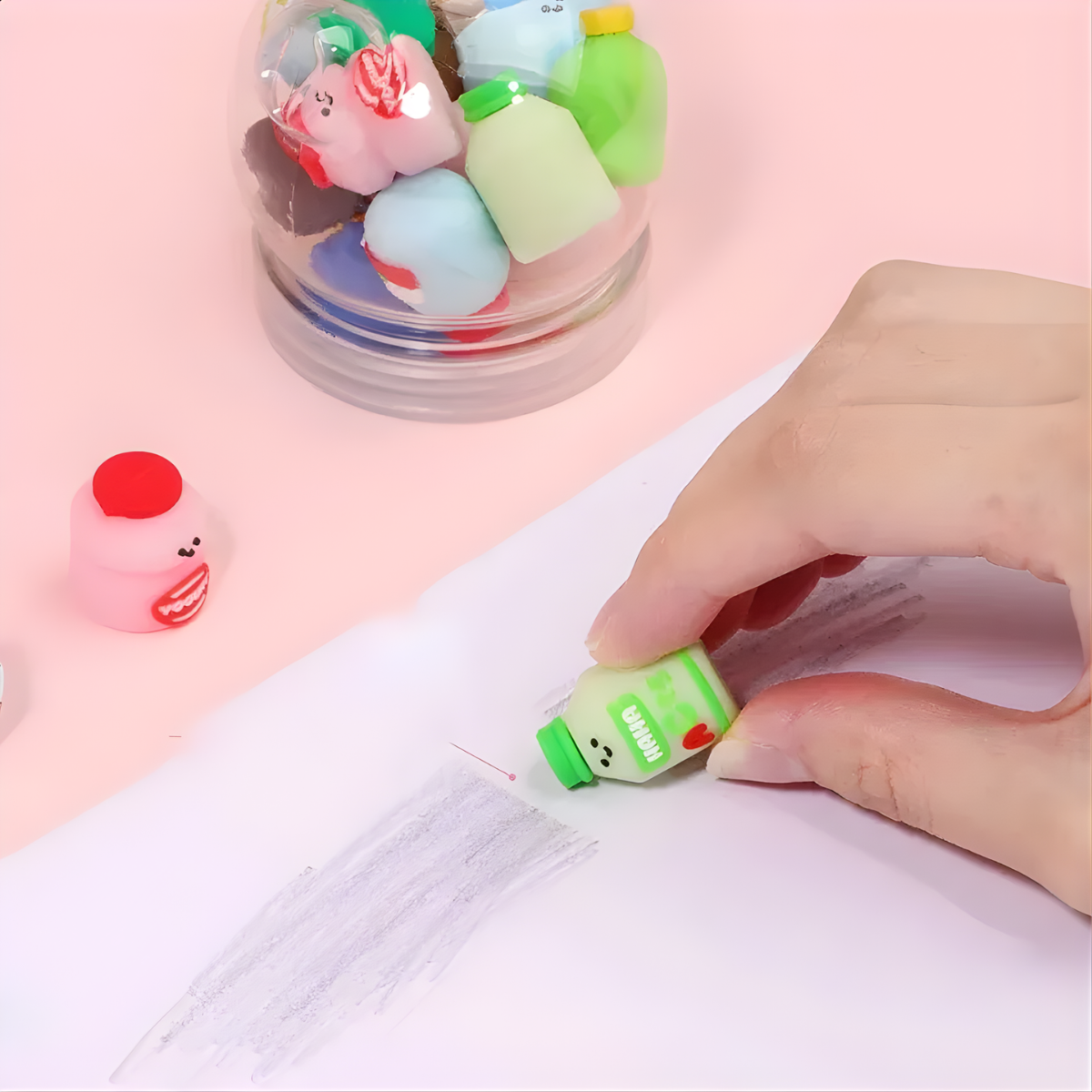 Cute Mini Bottle Shaped Eraser - Tinyminymo