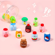 Set of Colorful Bottle Shaped Erasers - Tinyminymo