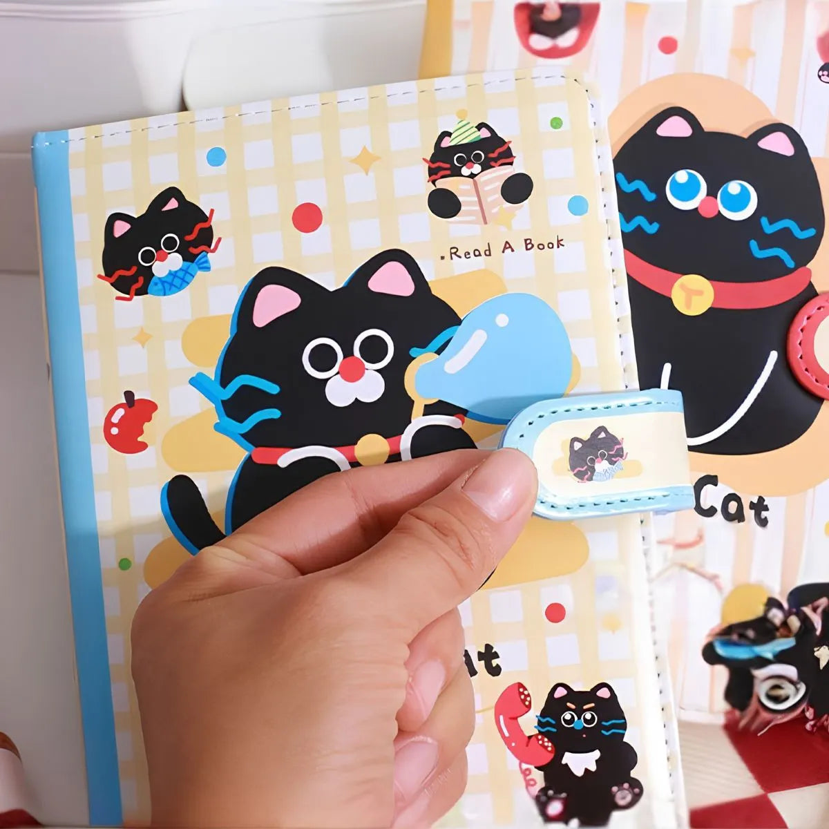 Snaplock Diary in Kitty Design - Tinyminymo