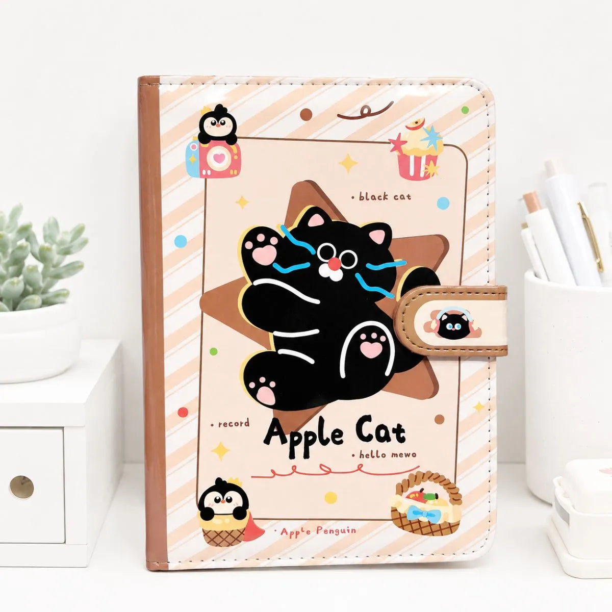Brown Color Kitty Planner - Tinyminymo