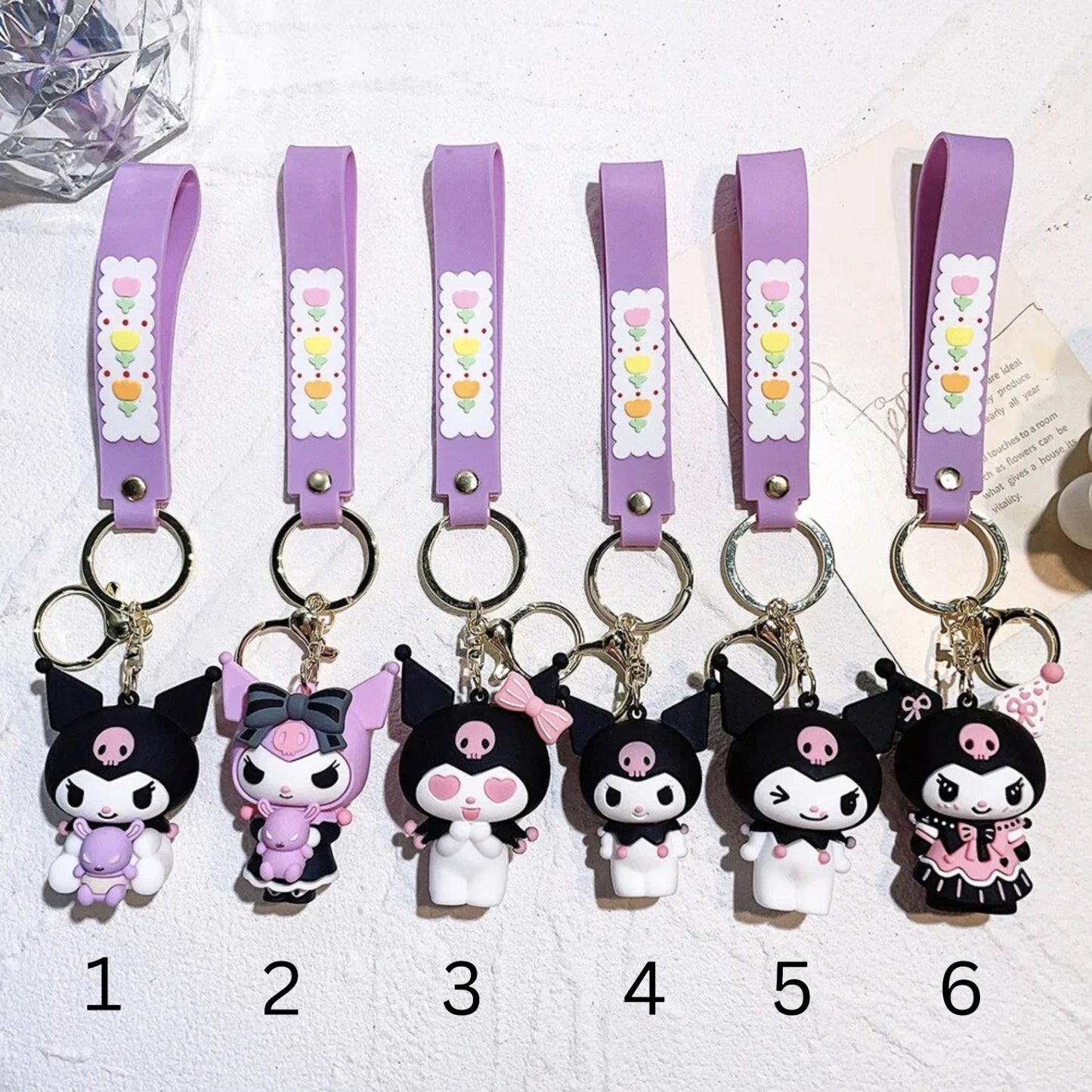 Kawaii Kuromi 3D Keychain - Tinyminymo