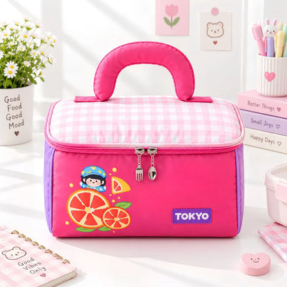 Pink Color Lunch Bag - Tinyminymo