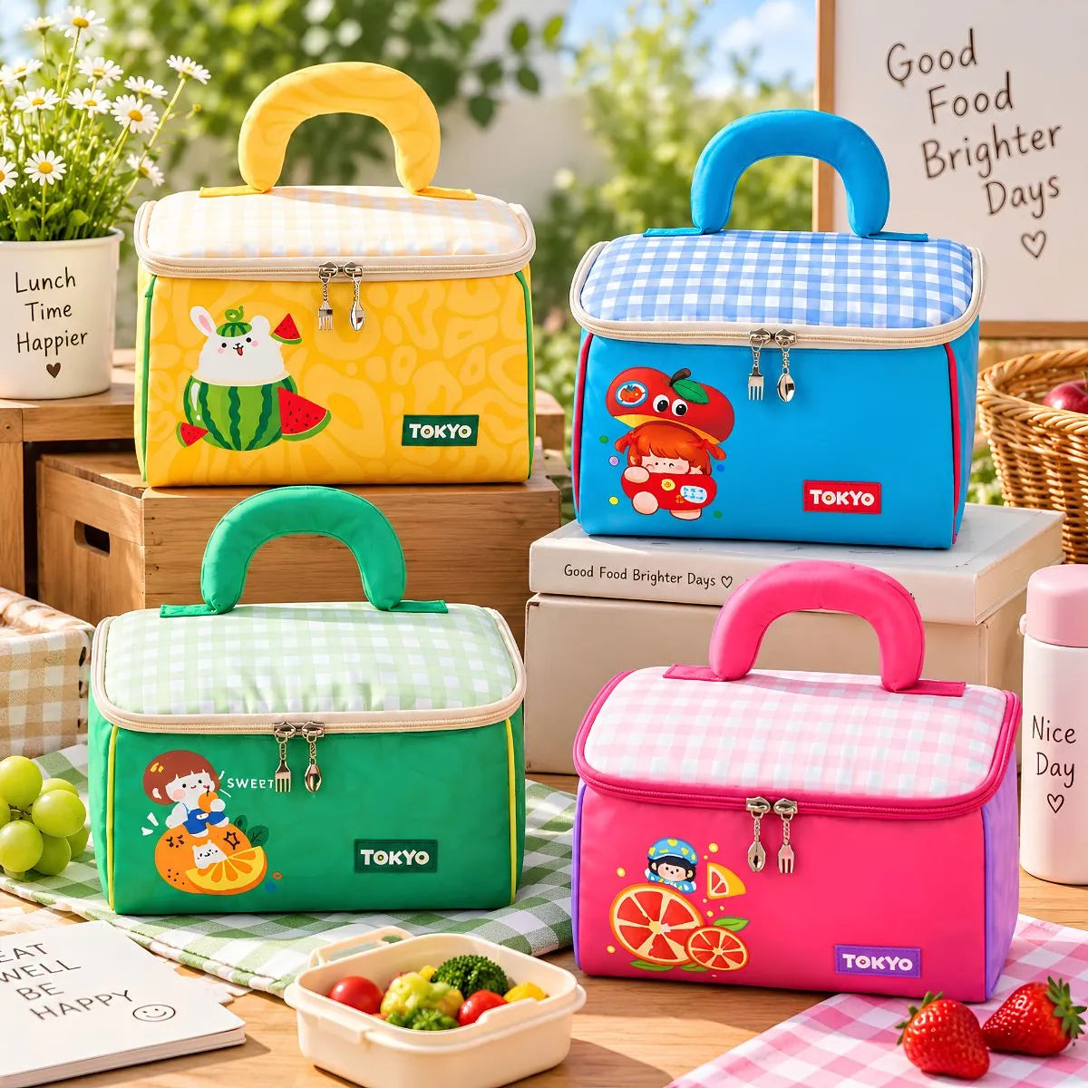 All Variants of Kawaii Lunch Bags - Tinyminymo 