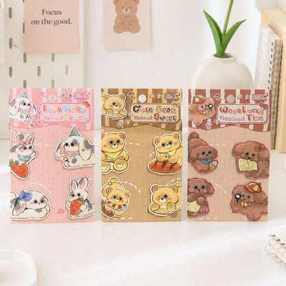 Three Designs of Cute Animal Magnetic Bookmarks - Tinyminymo