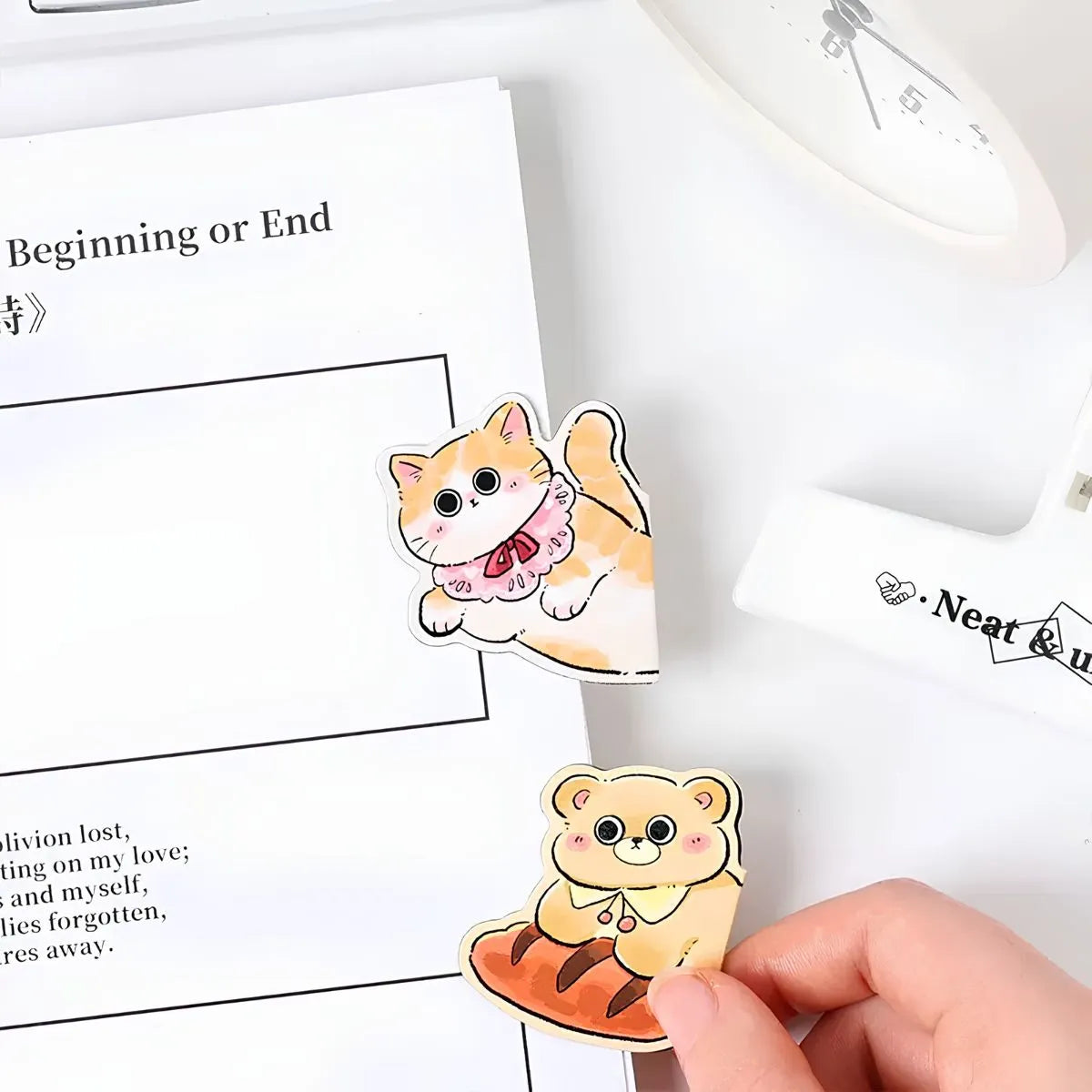 Kawaii Magnetic Bookmarks - Tinyminymo